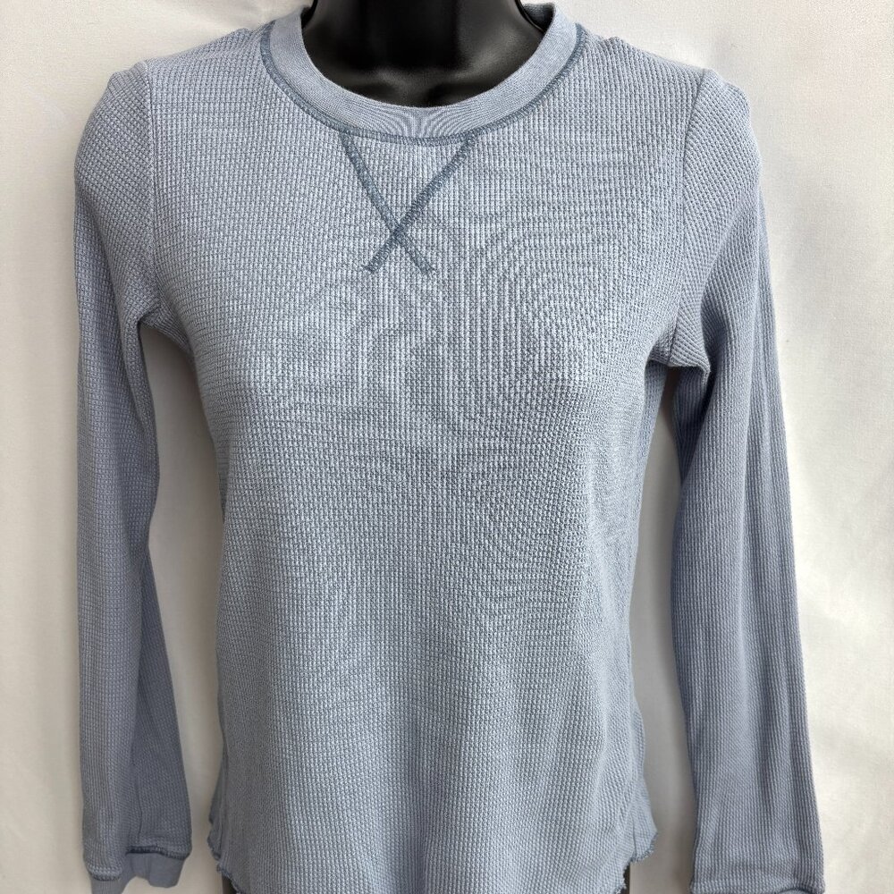 Everlane Baby Blue Organic Cotton Long Sleeve Top Size S Essential Basics